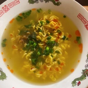 「水菜＆ねぎ＆イタリアンラー油かけラーメン」　♪♪